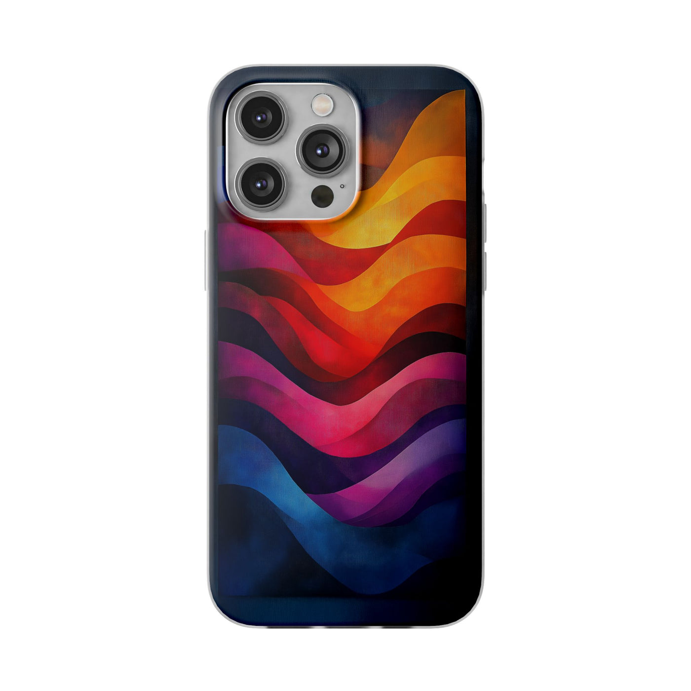 Abstract Waves IPhone & Samsung Flexi Case - Colorful Protective Phone Cover for Art Lovers