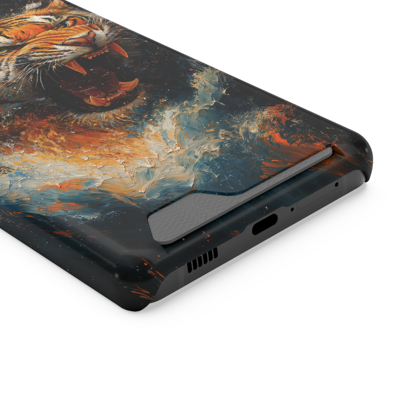 Fierce Tiger IPhone & Samsung Magsafe® Case with Credit Card Holder | Durable, Stylish Design for Animal Lovers