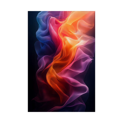 Vibrant Satin Print Poster - Colorful Abstract Wall Art