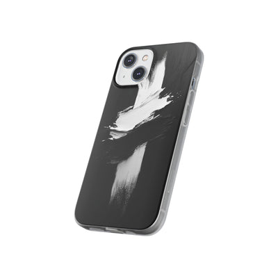 Modern Artistic IPhone & Samsung Flexi Case | Stylish Black & White Phone Cover