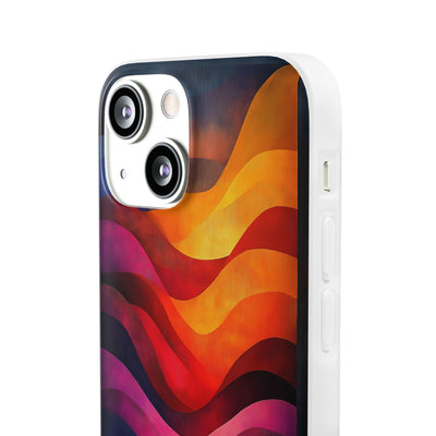 Abstract Waves IPhone & Samsung Flexi Case - Colorful Protective Phone Cover for Art Lovers