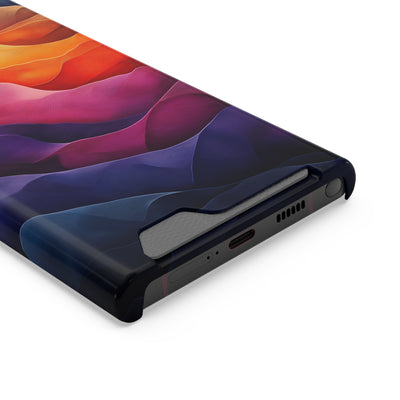 Artistic IPhone & Samsung Magsafe® Case with Credit Card Holder - Vibrant Abstract Design