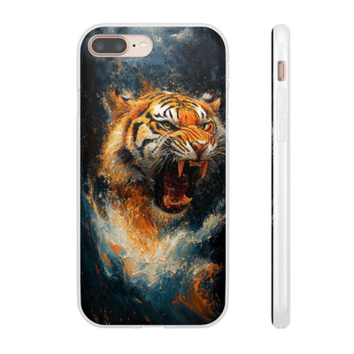 Fierce Tiger IPhone & Samsung Flexi Case - Durable Protection for Animal Lovers