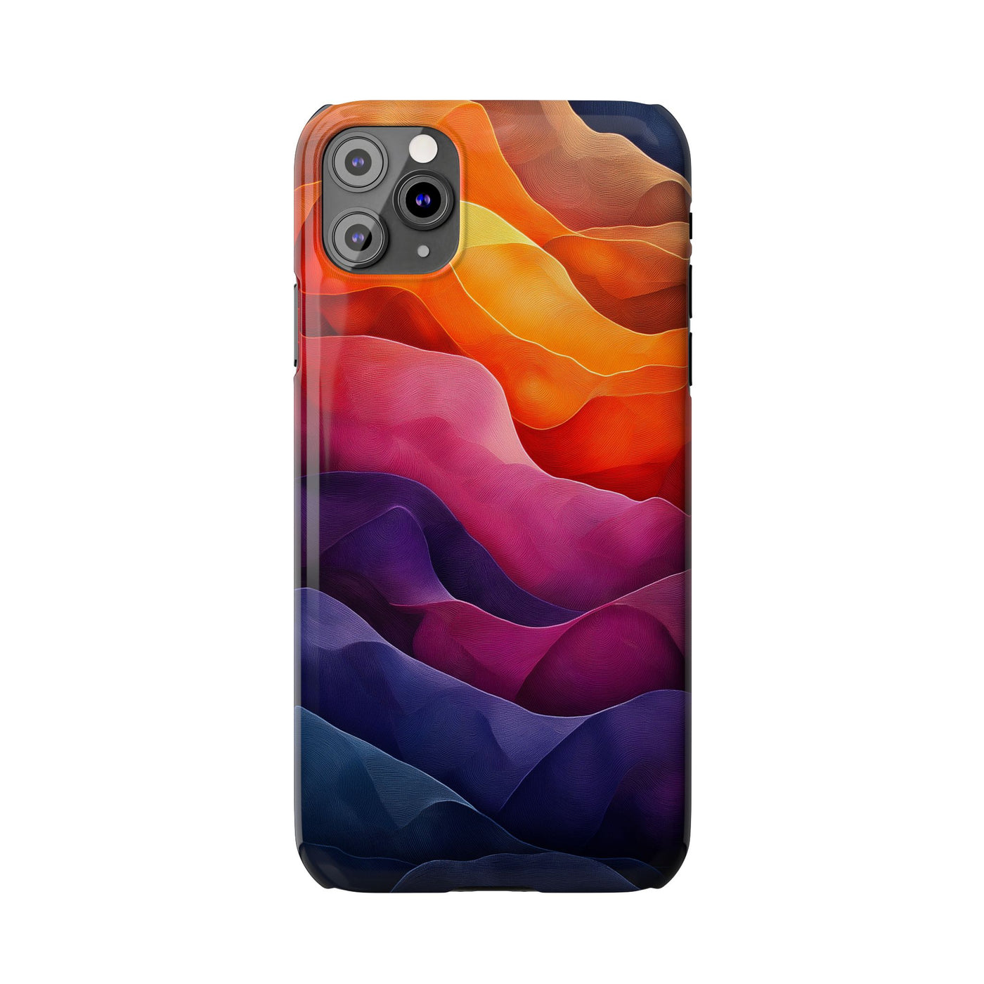 Vibrant Abstract Slim IPhone Case - Colorful Wave Design for Trendy Protection