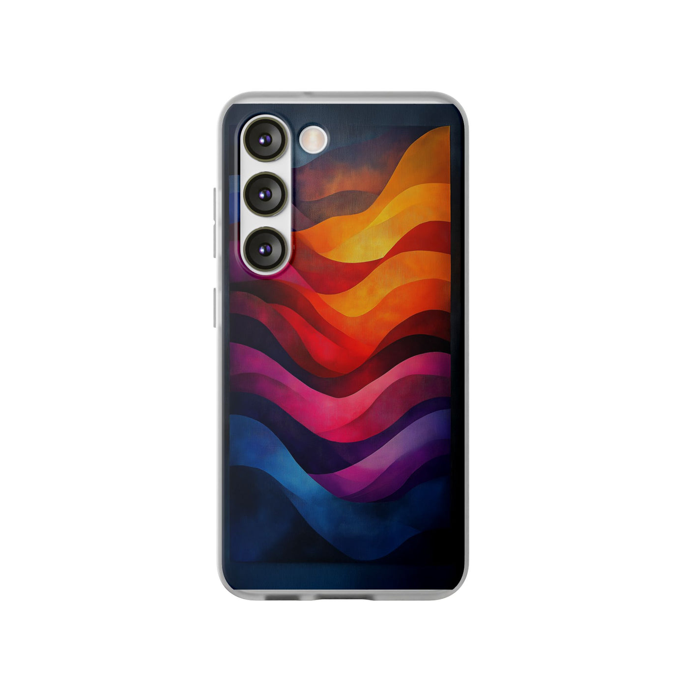 Abstract Waves IPhone & Samsung Flexi Case - Colorful Protective Phone Cover for Art Lovers