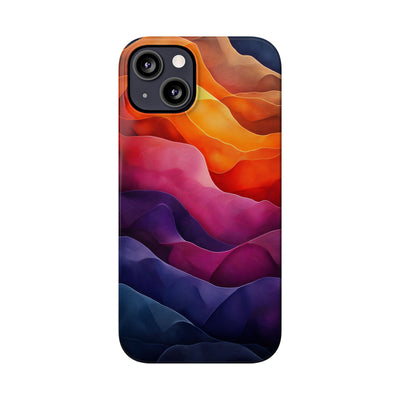 Vibrant Abstract Slim IPhone Case - Colorful Wave Design for Trendy Protection