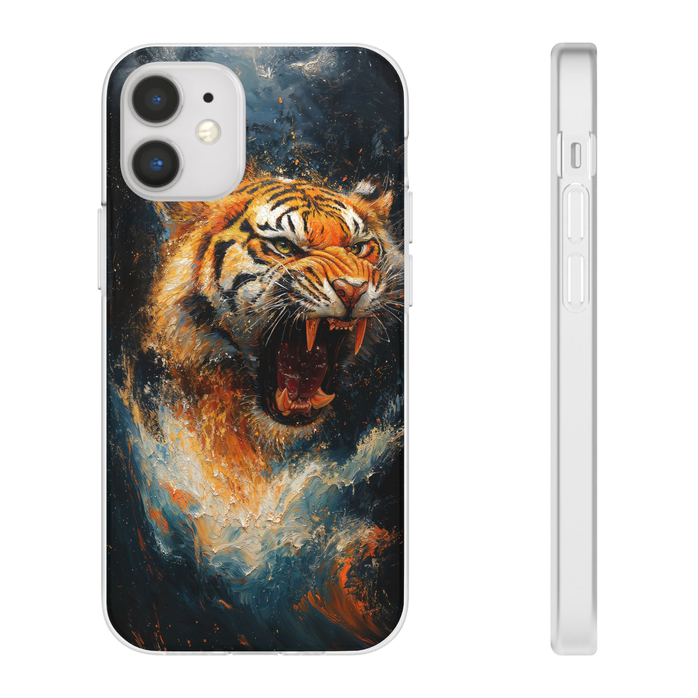 Fierce Tiger IPhone & Samsung Flexi Case - Durable Protection for Animal Lovers