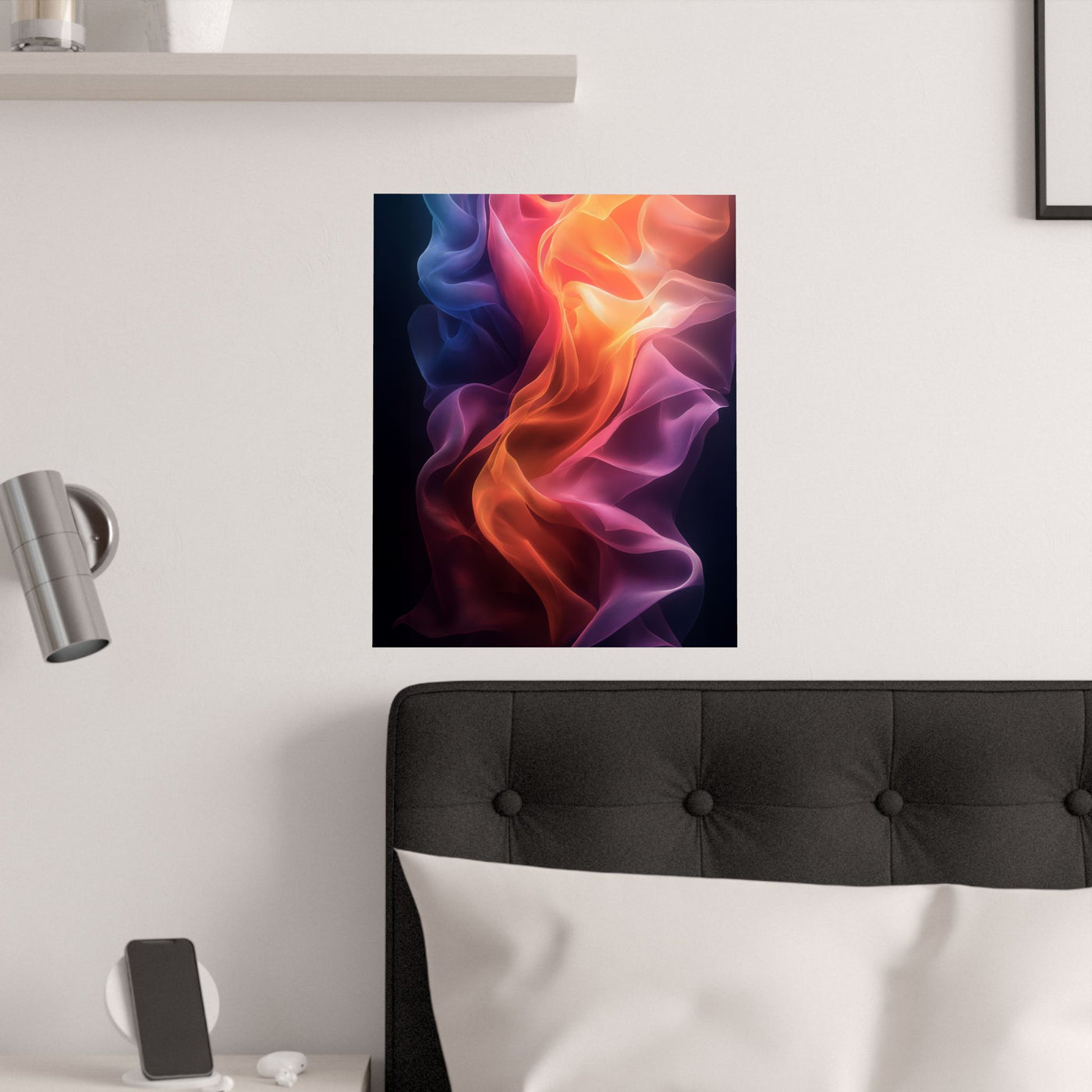 Vibrant Satin Print Poster - Colorful Abstract Wall Art