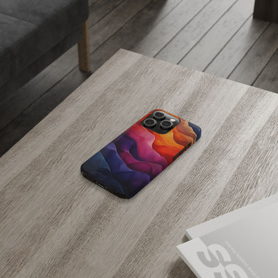 Vibrant Abstract Slim IPhone Case - Colorful Wave Design for Trendy Protection