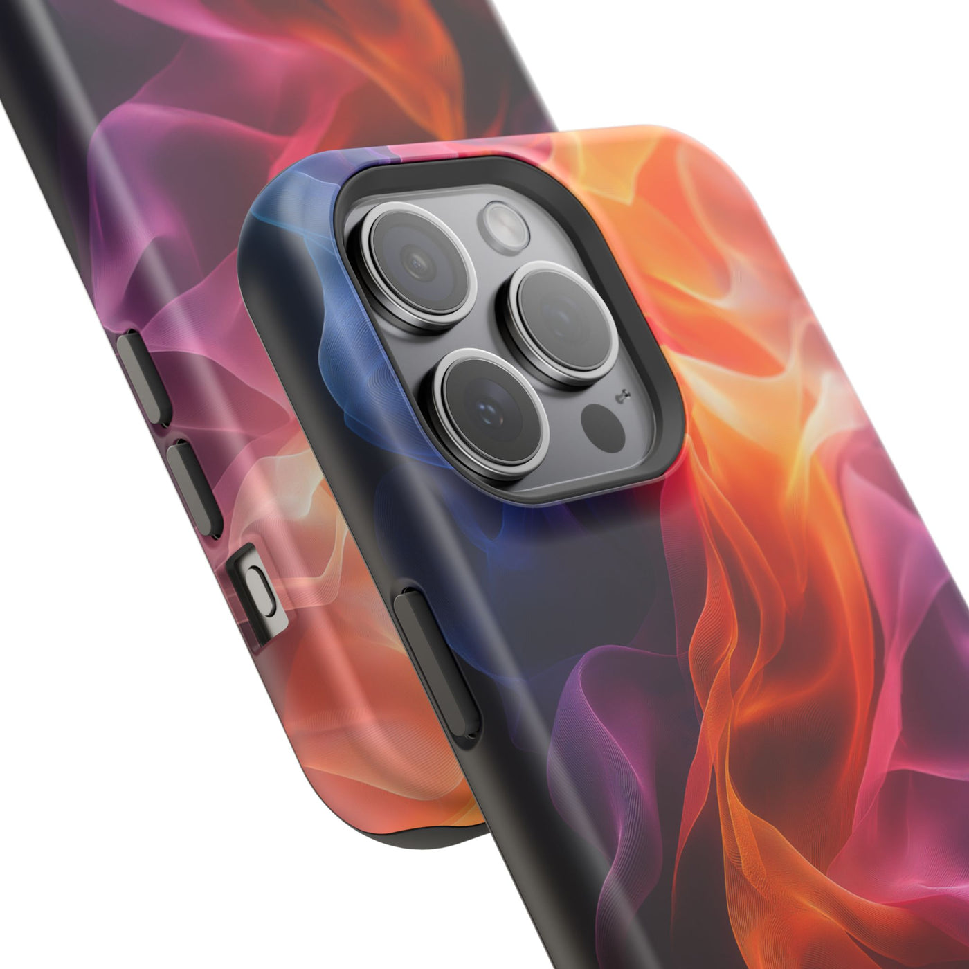 Vibrant MagSafe® Tough Case for iPhone - Abstract Flame Design, Durable & Stylish Protection