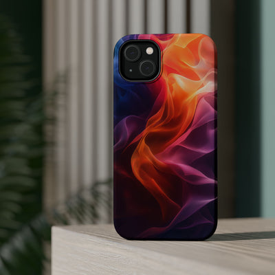 Vibrant MagSafe® Tough Case for iPhone - Abstract Flame Design, Durable & Stylish Protection