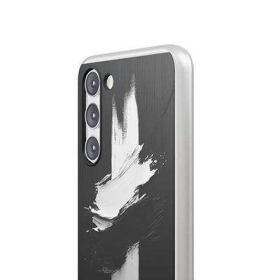 Modern Artistic IPhone & Samsung Flexi Case | Stylish Black & White Phone Cover