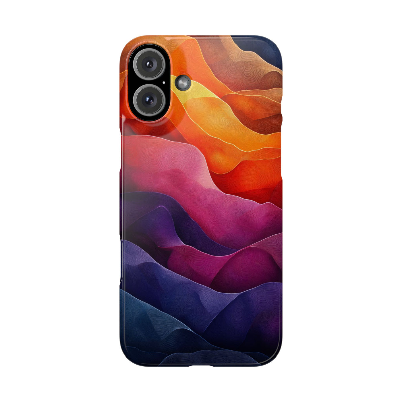 Vibrant Abstract Slim IPhone Case - Colorful Wave Design for Trendy Protection