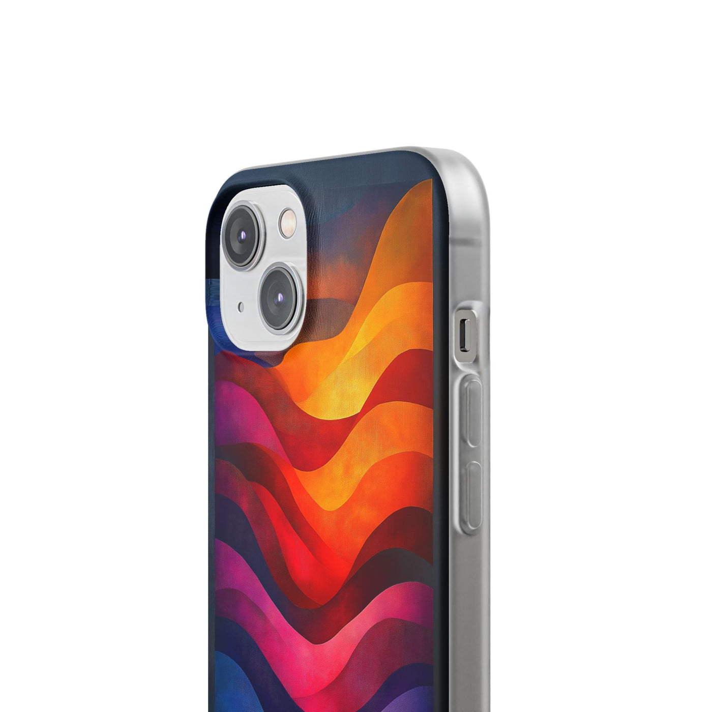 Abstract Waves IPhone & Samsung Flexi Case - Colorful Protective Phone Cover for Art Lovers