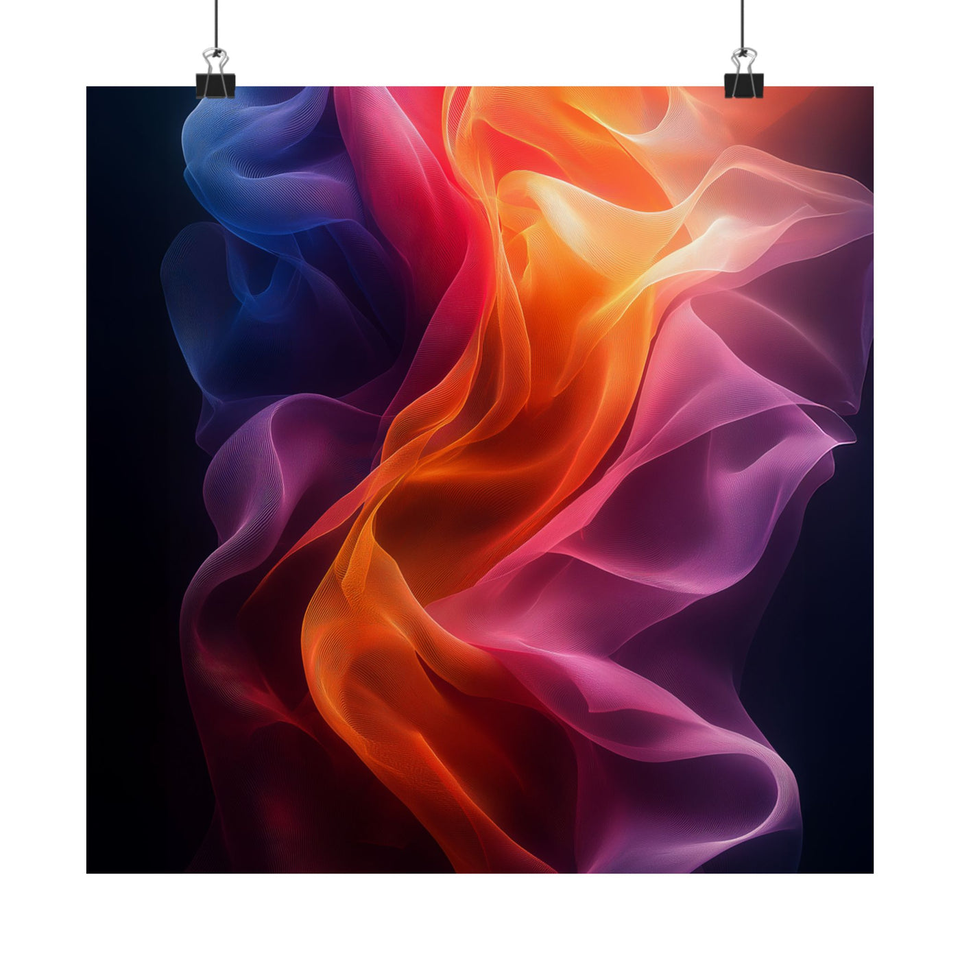 Vibrant Satin Print Poster - Colorful Abstract Wall Art