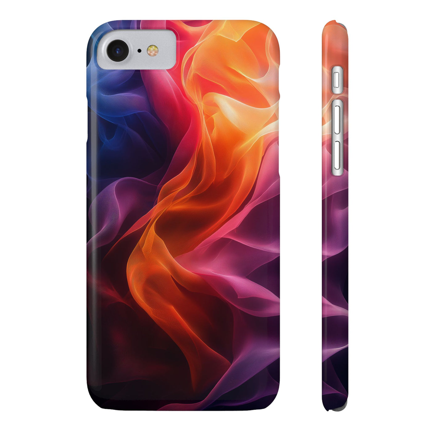 Abstract Wave Slim IPhone Case - Vibrant Fluid Art Design