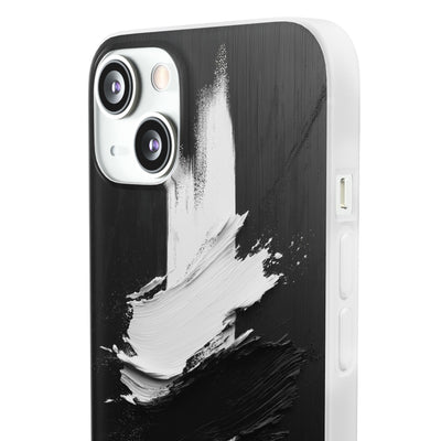 Modern Artistic IPhone & Samsung Flexi Case | Stylish Black & White Phone Cover