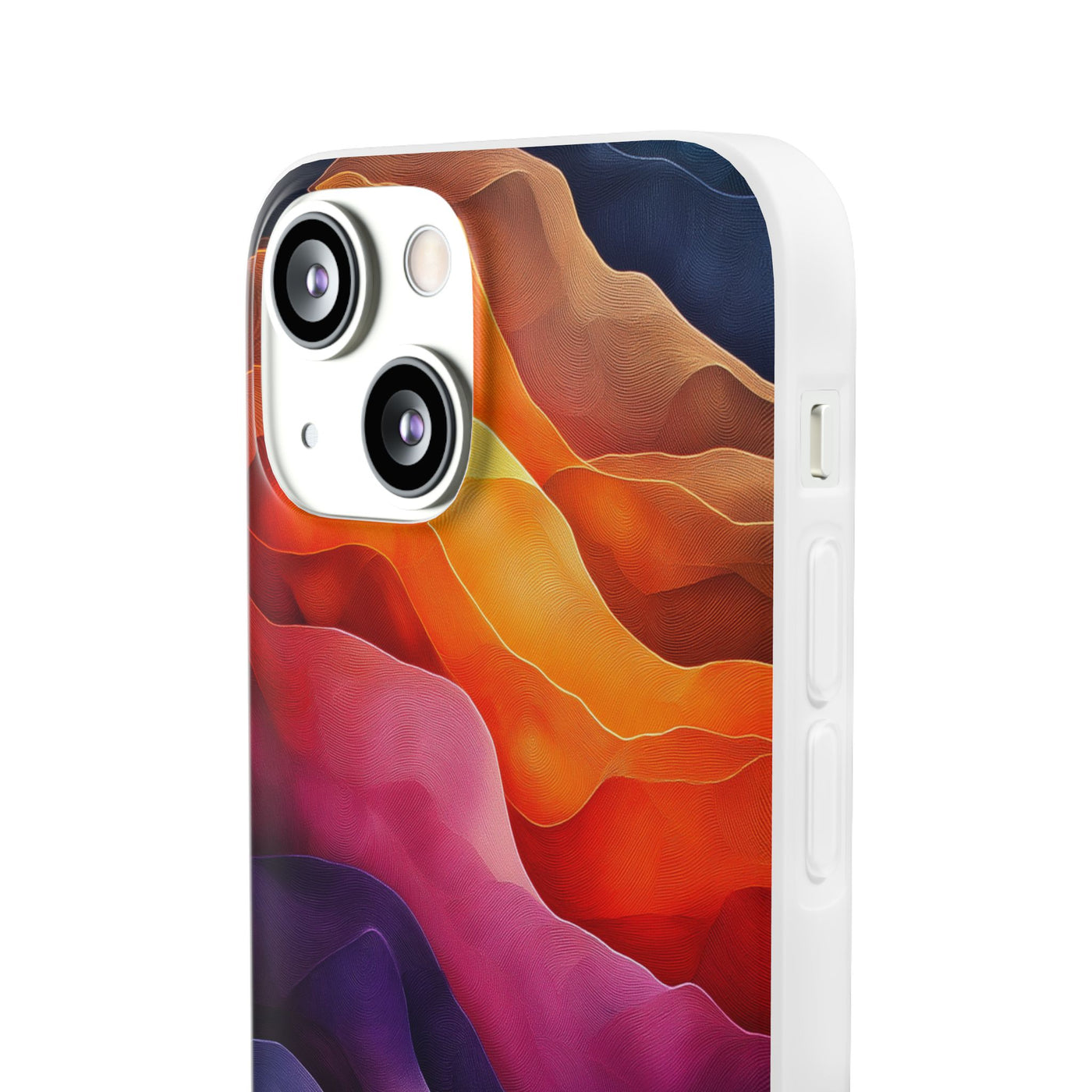 Vibrant Abstract IPhone & Samsung Flexi Case - Colorful Wave Design for Phone Protection