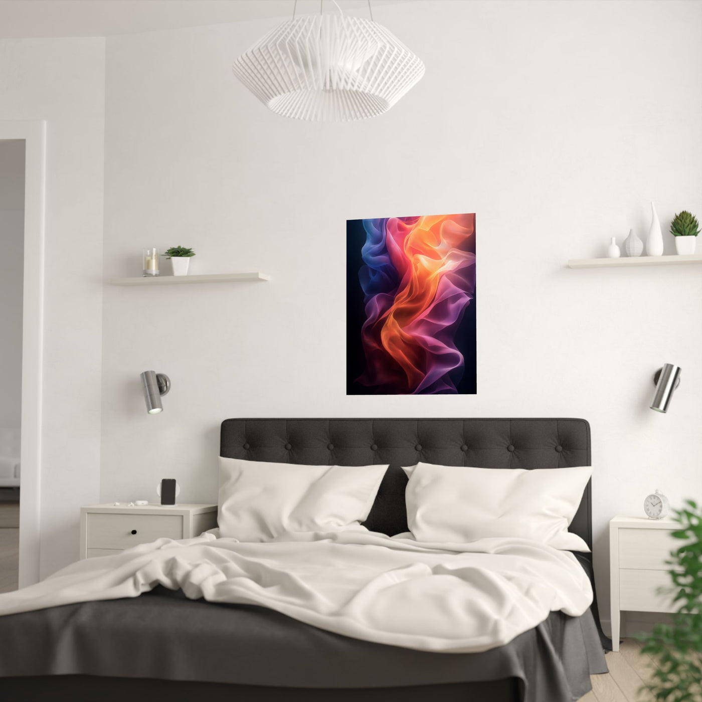 Vibrant Satin Print Poster - Colorful Abstract Wall Art