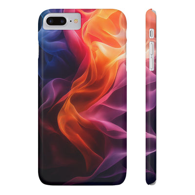 Abstract Wave Slim IPhone Case - Vibrant Fluid Art Design