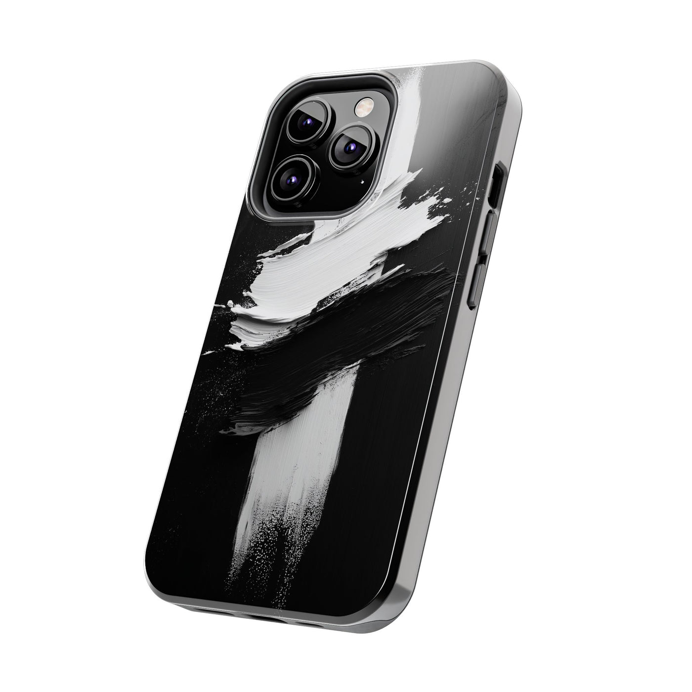 Abstract Black and White Tough IPhone & Samsung Case - Stylish Protection for Your Device