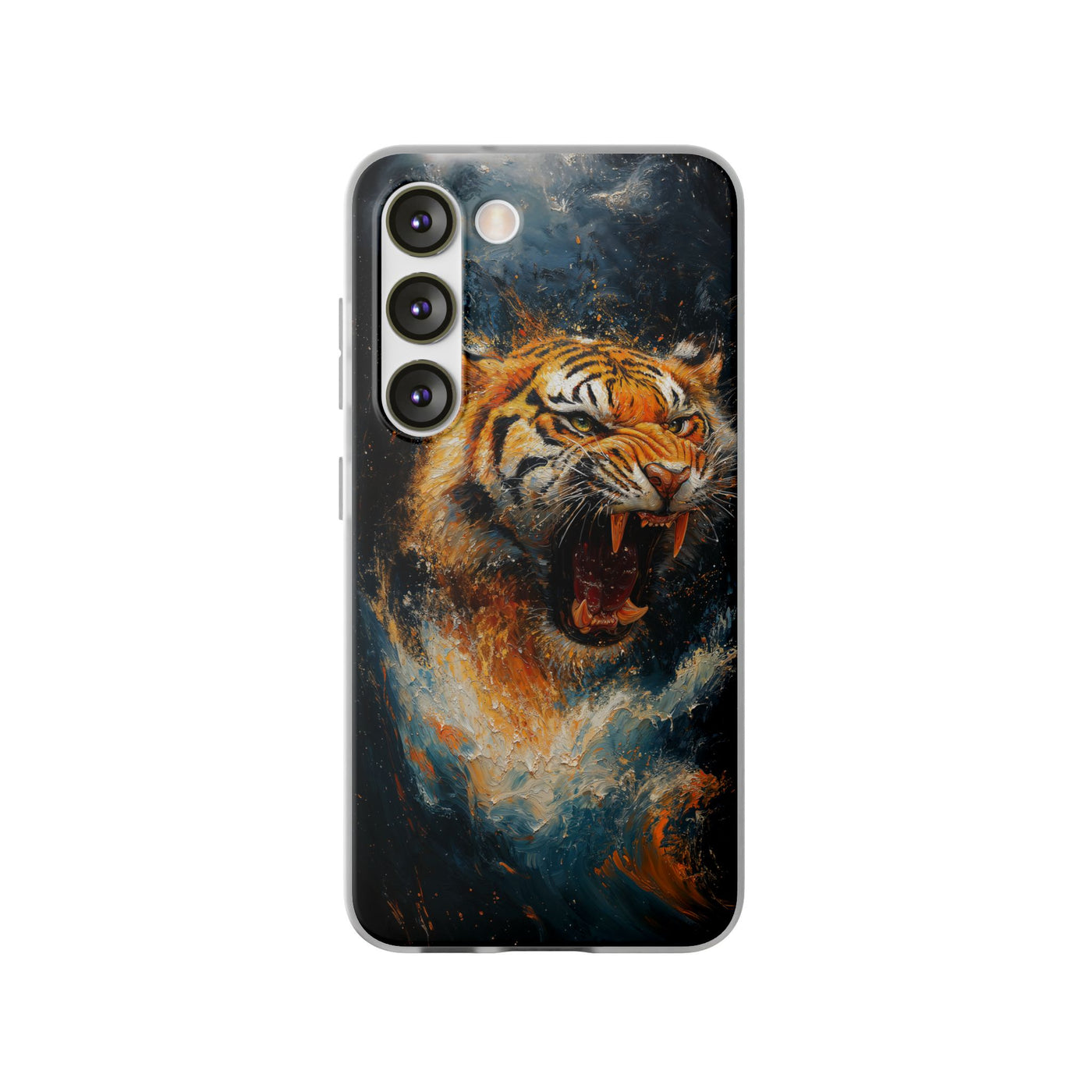 Fierce Tiger IPhone & Samsung Flexi Case - Durable Protection for Animal Lovers