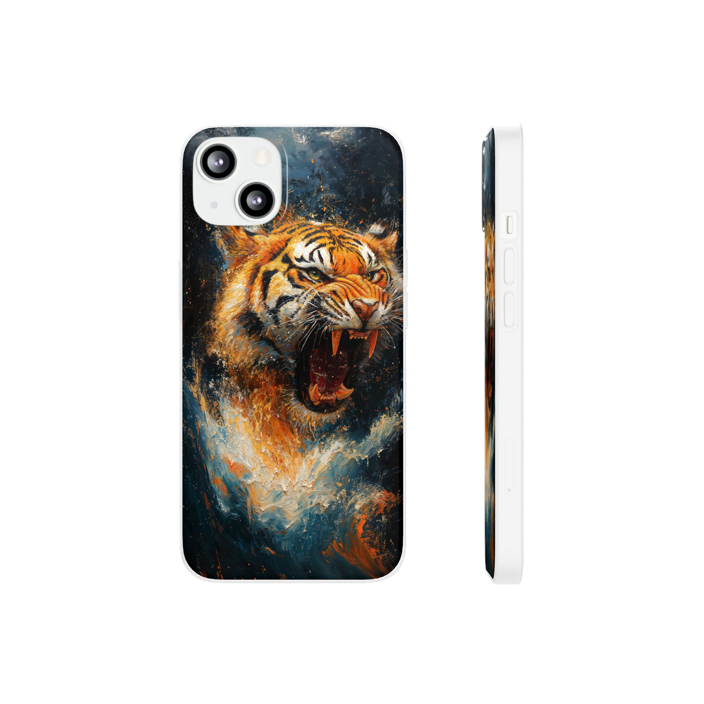 Fierce Tiger IPhone & Samsung Flexi Case - Durable Protection for Animal Lovers