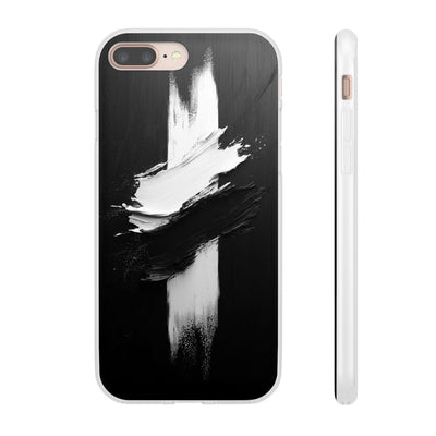 Modern Artistic IPhone & Samsung Flexi Case | Stylish Black & White Phone Cover