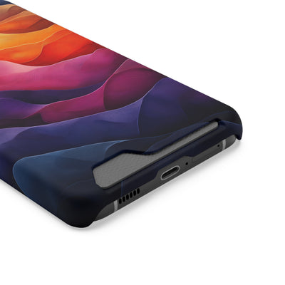 Artistic IPhone & Samsung Magsafe® Case with Credit Card Holder - Vibrant Abstract Design