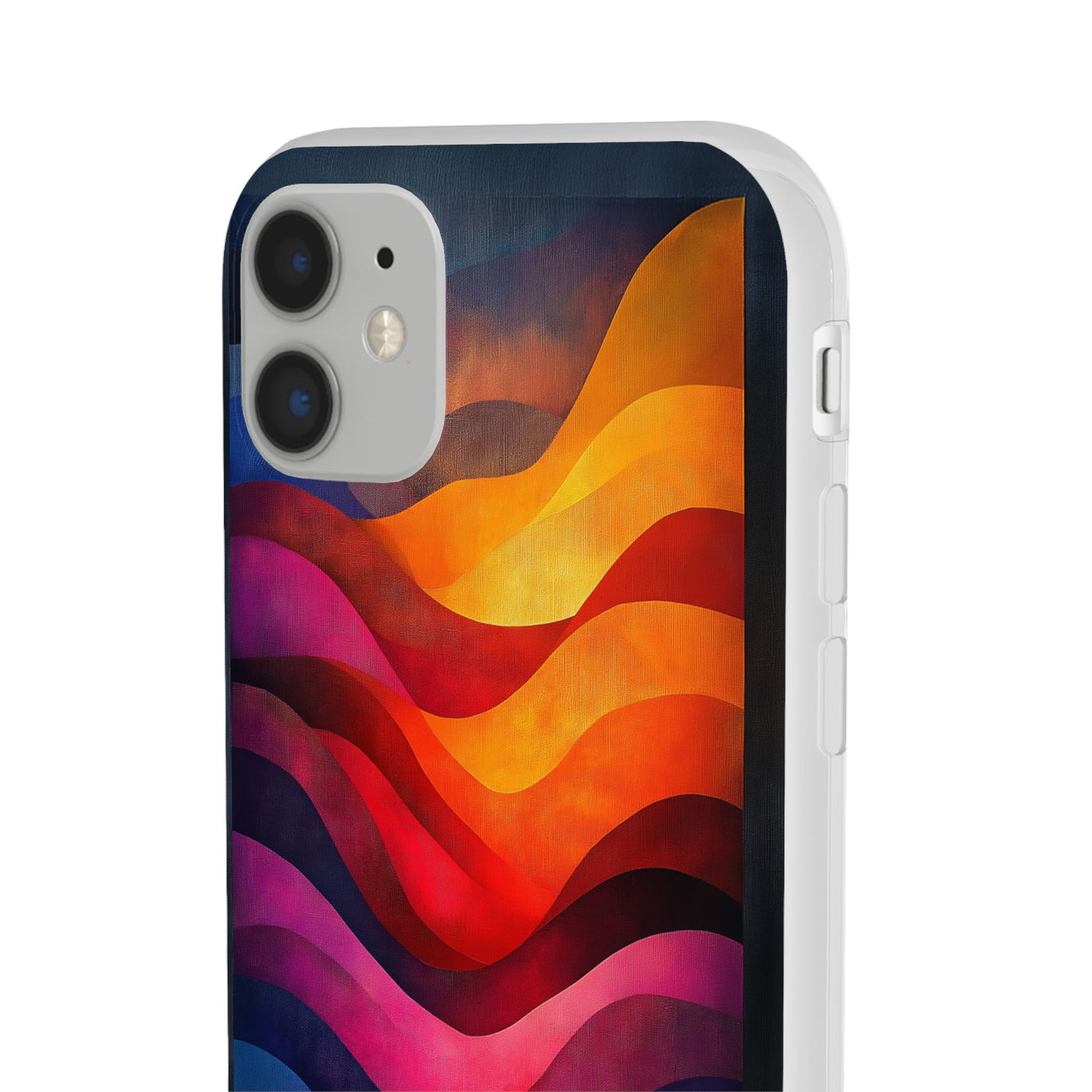 Abstract Waves IPhone & Samsung Flexi Case - Colorful Protective Phone Cover for Art Lovers