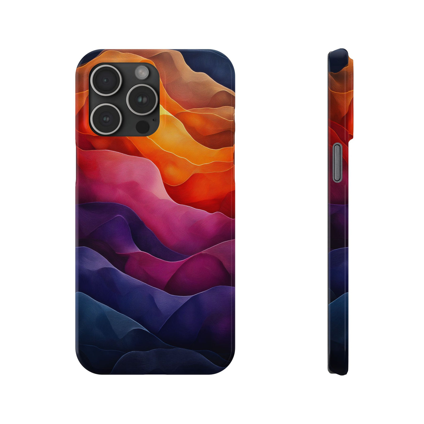 Vibrant Abstract Slim IPhone Case - Colorful Wave Design for Trendy Protection