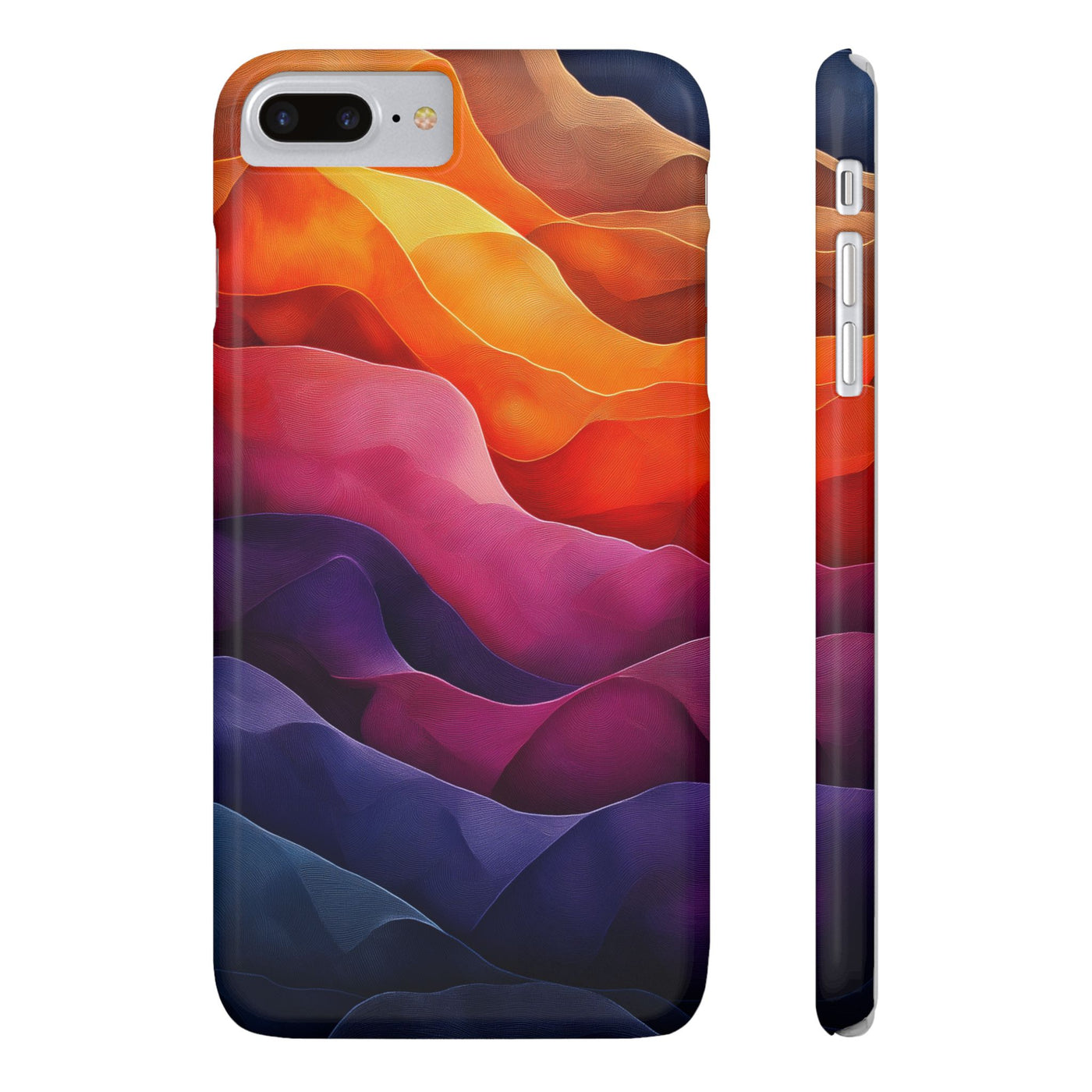 Vibrant Abstract Slim IPhone Case - Colorful Wave Design for Trendy Protection