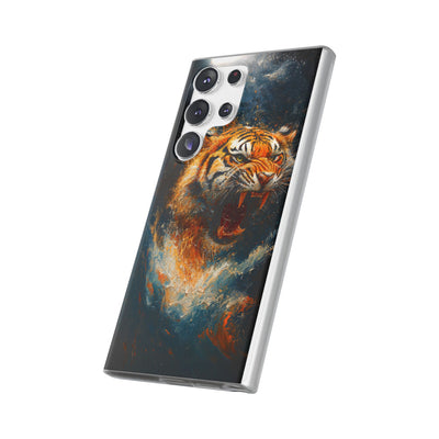 Fierce Tiger IPhone & Samsung Flexi Case - Durable Protection for Animal Lovers