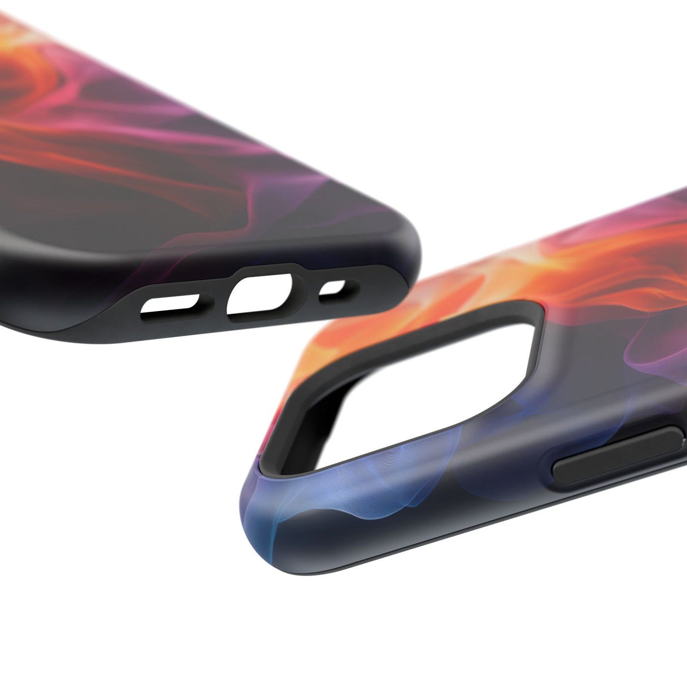 Vibrant MagSafe® Tough Case for iPhone - Abstract Flame Design, Durable & Stylish Protection