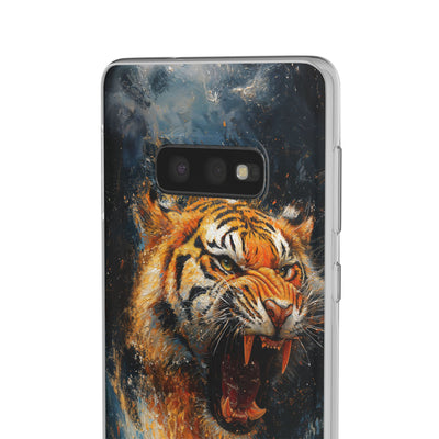 Fierce Tiger IPhone & Samsung Flexi Case - Durable Protection for Animal Lovers