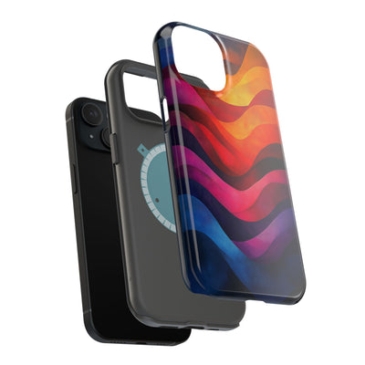 Vibrant Wave MagSafe® Tough Case for iPhone - Colorful Phone Protection