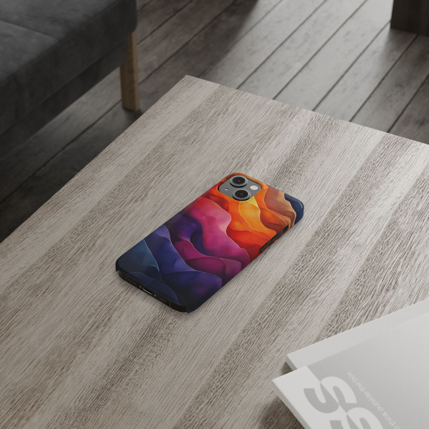 Vibrant Abstract Slim IPhone Case - Colorful Wave Design for Trendy Protection