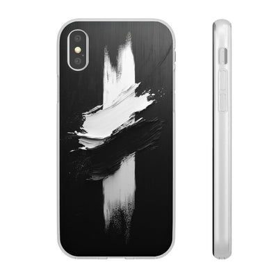 Modern Artistic IPhone & Samsung Flexi Case | Stylish Black & White Phone Cover