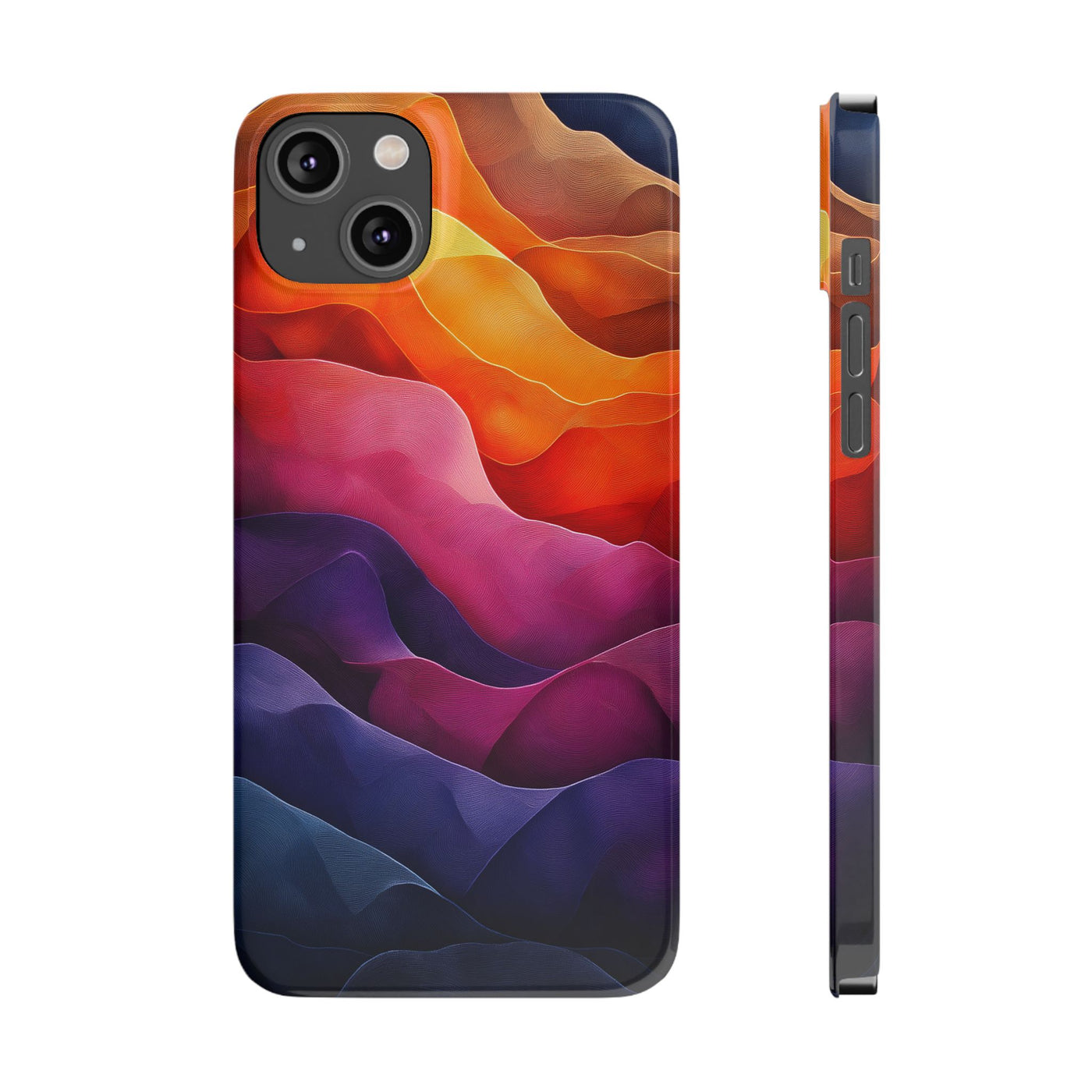 Vibrant Abstract Slim IPhone Case - Colorful Wave Design for Trendy Protection