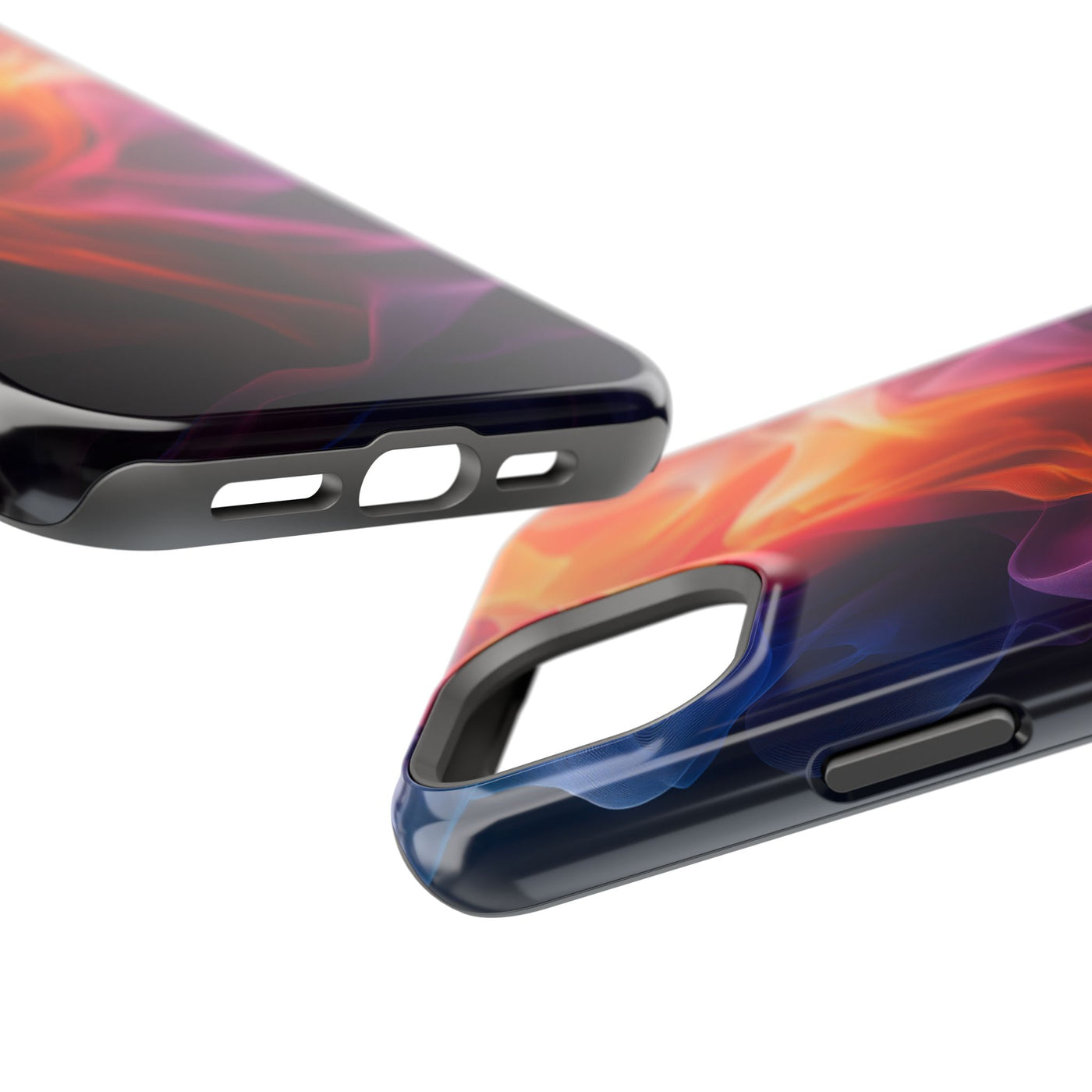 Vibrant MagSafe® Tough Case for iPhone - Abstract Flame Design, Durable & Stylish Protection