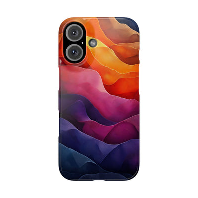 Vibrant Abstract Slim IPhone Case - Colorful Wave Design for Trendy Protection