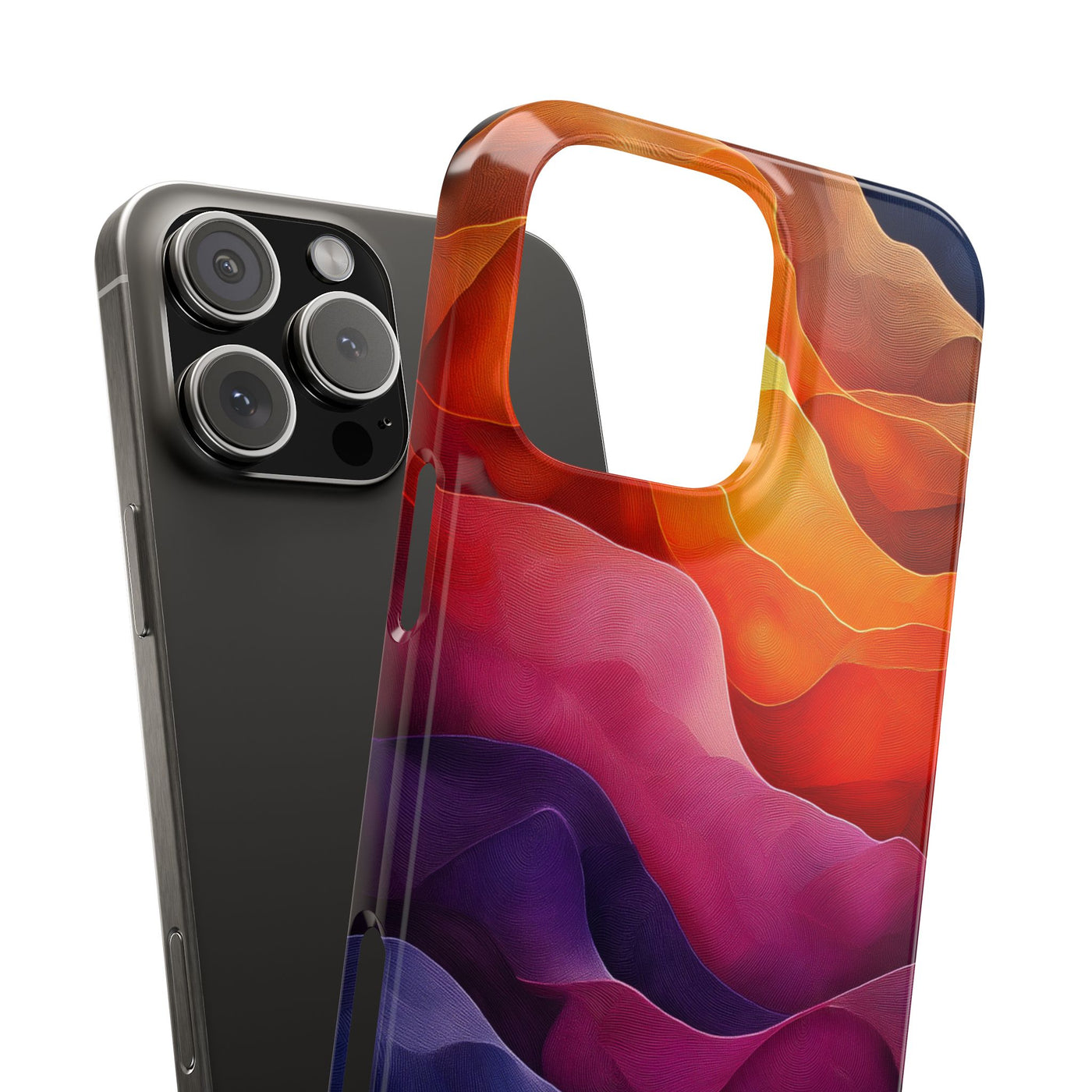 Vibrant Abstract Slim IPhone Case - Colorful Wave Design for Trendy Protection