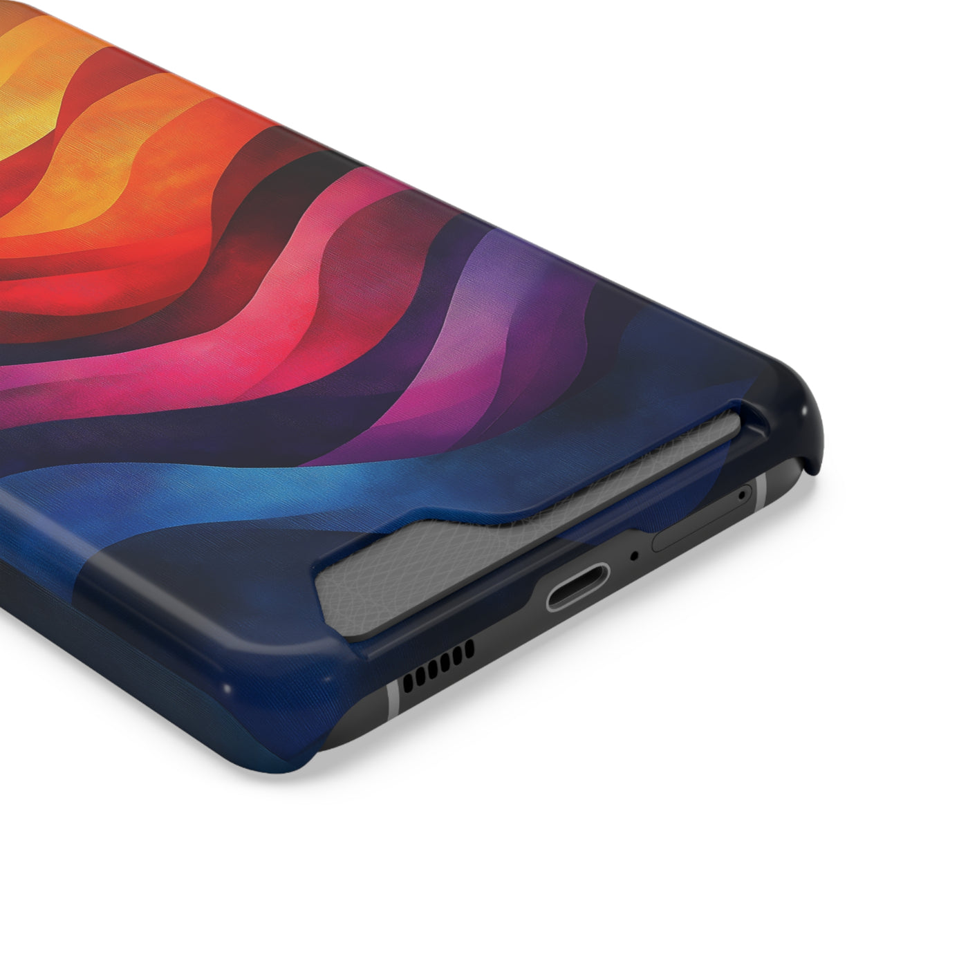 Colorful IPhone & Samsung Magsafe® Case with Credit Card Holder - Vibrant Wave Design for Style and Convenience