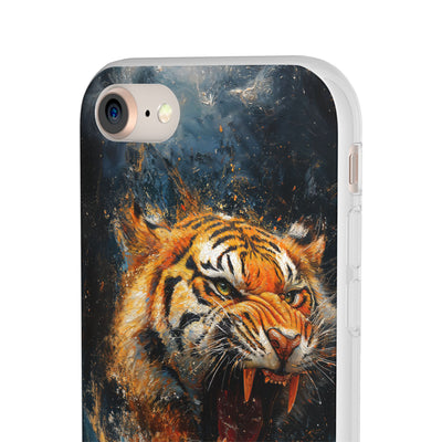 Fierce Tiger IPhone & Samsung Flexi Case - Durable Protection for Animal Lovers