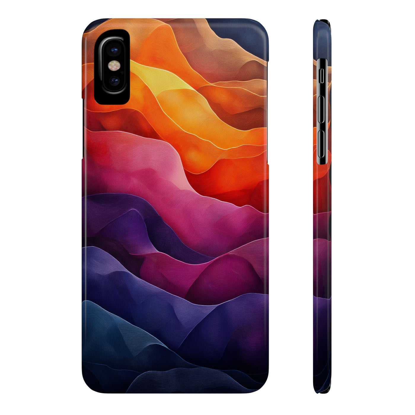 Vibrant Abstract Slim IPhone Case - Colorful Wave Design for Trendy Protection