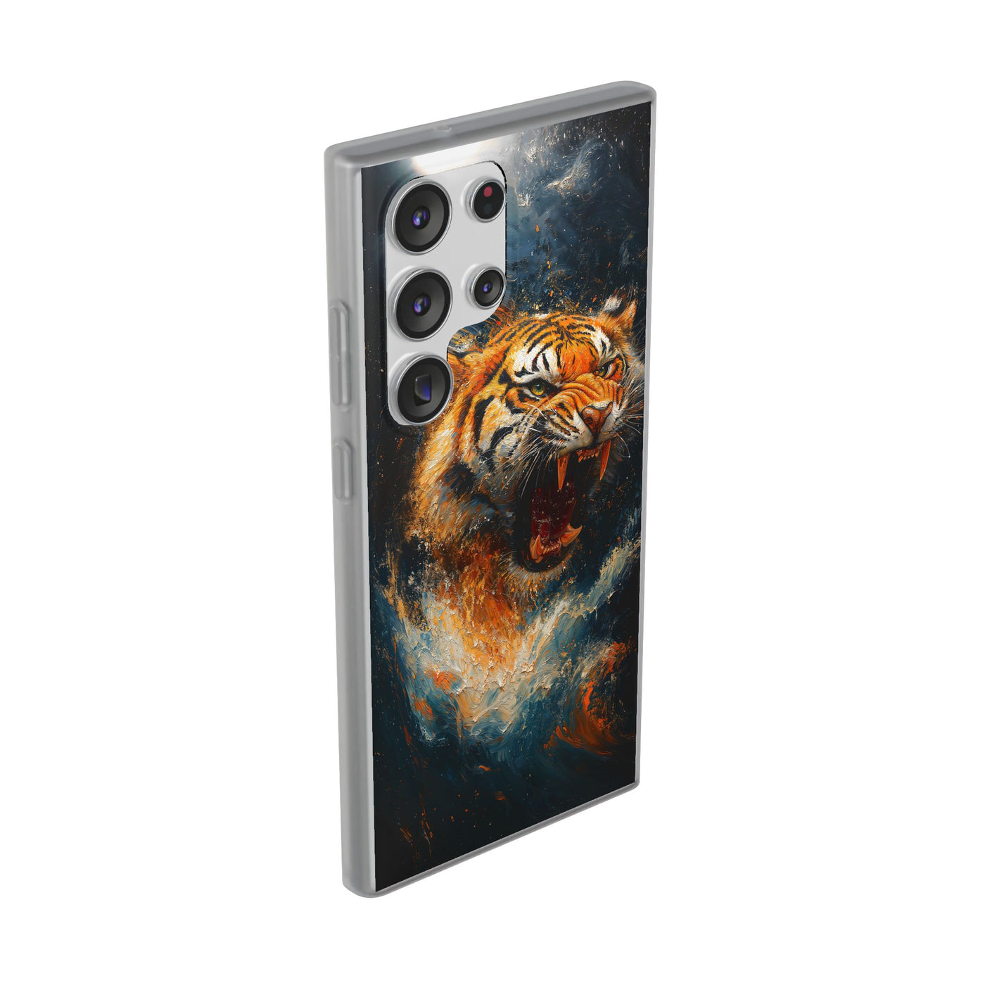 Fierce Tiger IPhone & Samsung Flexi Case - Durable Protection for Animal Lovers